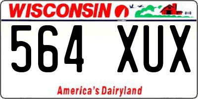WI license plate 564XUX