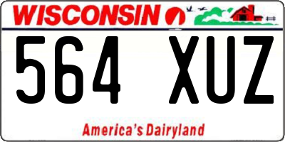 WI license plate 564XUZ