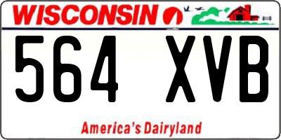 WI license plate 564XVB