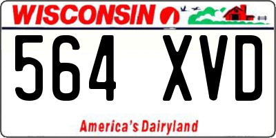 WI license plate 564XVD