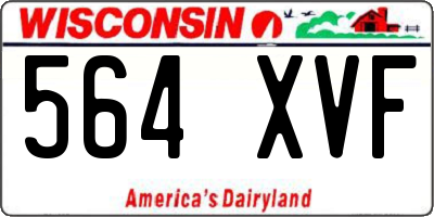 WI license plate 564XVF