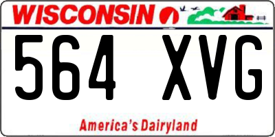 WI license plate 564XVG