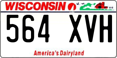 WI license plate 564XVH