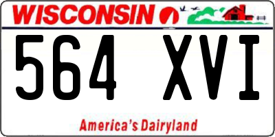WI license plate 564XVI