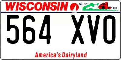 WI license plate 564XVO