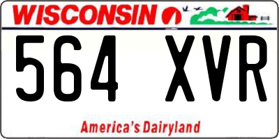 WI license plate 564XVR