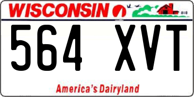 WI license plate 564XVT