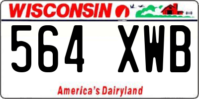 WI license plate 564XWB