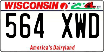 WI license plate 564XWD