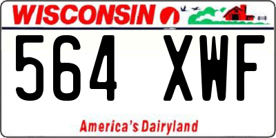 WI license plate 564XWF