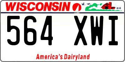 WI license plate 564XWI