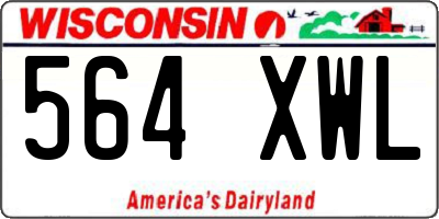 WI license plate 564XWL