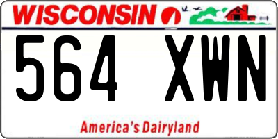 WI license plate 564XWN
