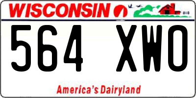 WI license plate 564XWO