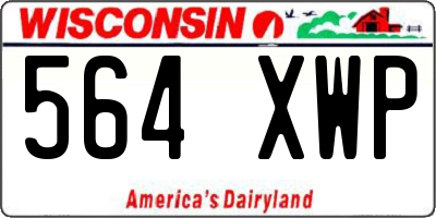 WI license plate 564XWP