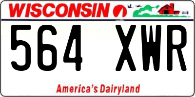 WI license plate 564XWR