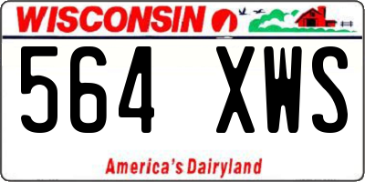 WI license plate 564XWS