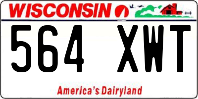 WI license plate 564XWT