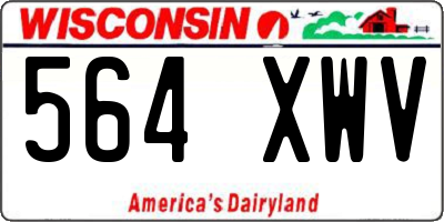 WI license plate 564XWV