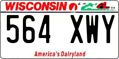 WI license plate 564XWY