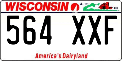 WI license plate 564XXF