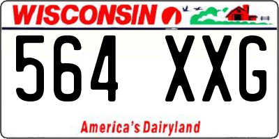 WI license plate 564XXG