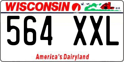 WI license plate 564XXL