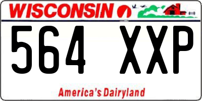 WI license plate 564XXP