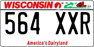 WI license plate 564XXR