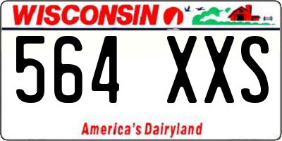 WI license plate 564XXS