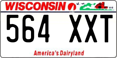WI license plate 564XXT