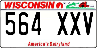 WI license plate 564XXV
