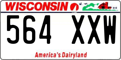 WI license plate 564XXW