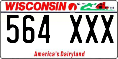 WI license plate 564XXX