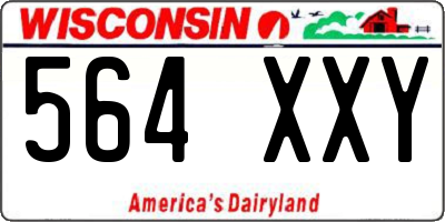WI license plate 564XXY