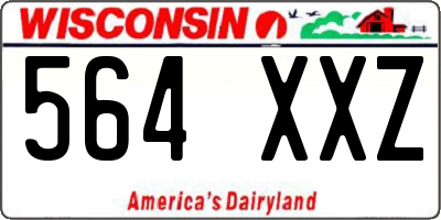 WI license plate 564XXZ