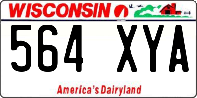 WI license plate 564XYA
