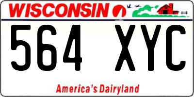 WI license plate 564XYC