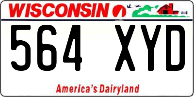 WI license plate 564XYD