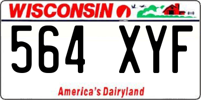 WI license plate 564XYF