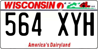 WI license plate 564XYH