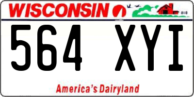 WI license plate 564XYI