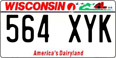 WI license plate 564XYK