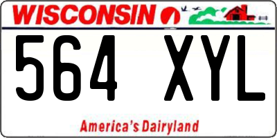 WI license plate 564XYL
