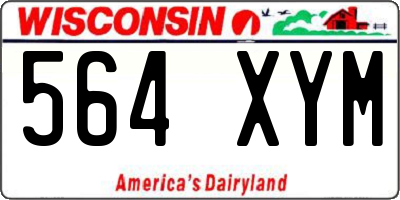 WI license plate 564XYM