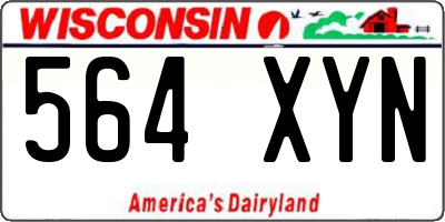 WI license plate 564XYN