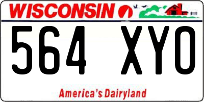 WI license plate 564XYO