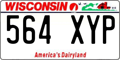 WI license plate 564XYP