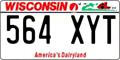 WI license plate 564XYT