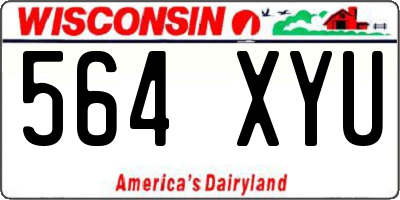 WI license plate 564XYU